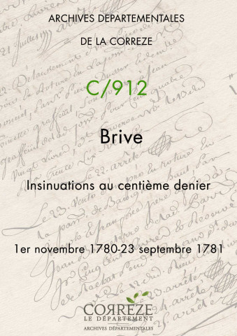 1er novembre 1780-23 septembre 1781