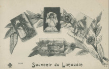 Folklore : "2352 Souvenir du Limousin". Carte multi-vues
