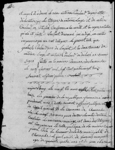 Naissances, mariages, décès (1793-1802)