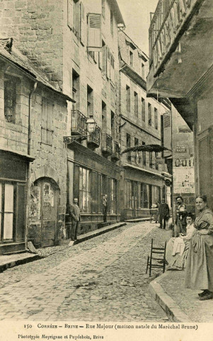"150 Corrèze - Brive - Rue Majour (maison natale du Maréchal Brune)".