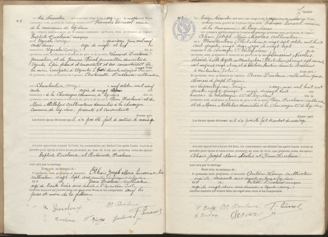 Naissances, mariages, décès (1923-1932).