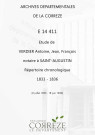 Répertoire chronologique : 2 juillet 1833-18 juin 1836