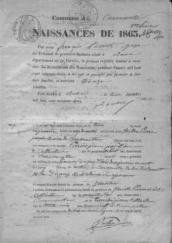 Naissances (1863-1882)