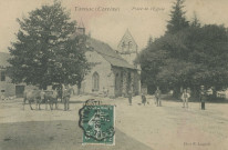 Tarnac : "Tarnac (Corrèze) - Place de l'église".