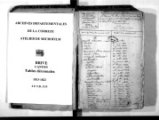 Tables décennales des naissances (1813-1822)