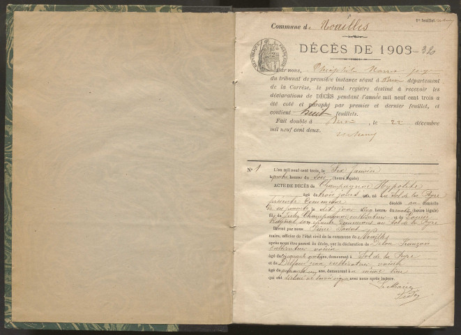 Décès (1903-1932).