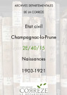 Naissances (1903-1921).