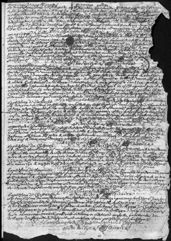 Baptêmes, mariages, sépultures (1680-1702)