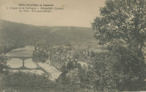 Argentat : " Belles excursions en Limousin - 3. Gorges de la Dordogne - Argentat (Corrèze) - Le Pont - Vue panoramique".