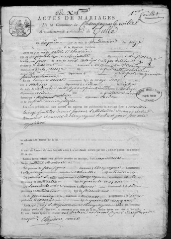 Mariages (1803-1848)