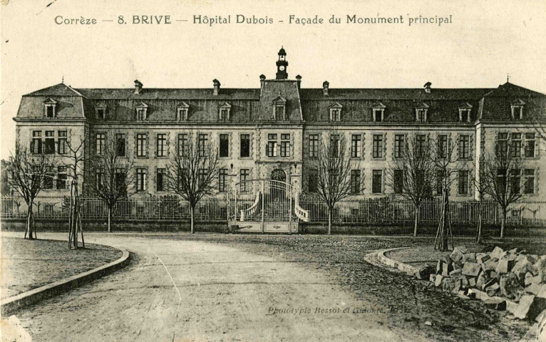 "Corrèze - 8. Brive - Hôpital Dubois - Façade du Monument principal".