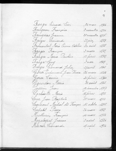 Tables décennales des décès (1933-1942)