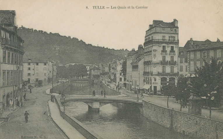 Tulle : "8. Tulle - Les quais et la Corrèze".