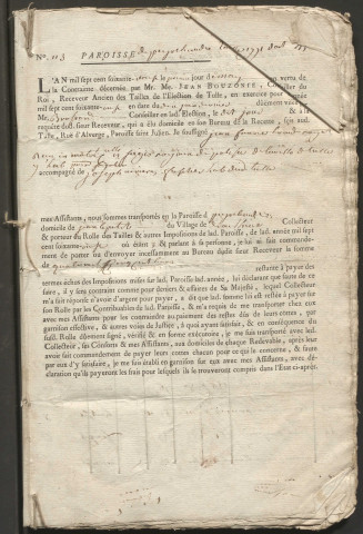 Imposition directe de l'Ancien Régime.