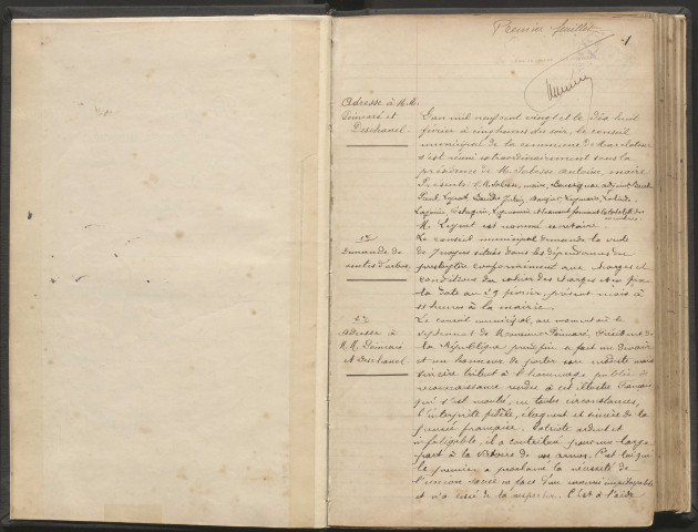 Délibérations du conseil municipal. 18 février 1920-07 août 1949