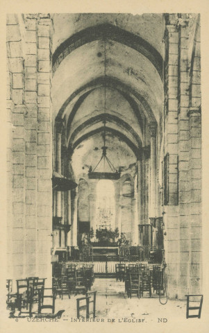 Uzerche : "6 Uzerche - Intérieur de l'église".
