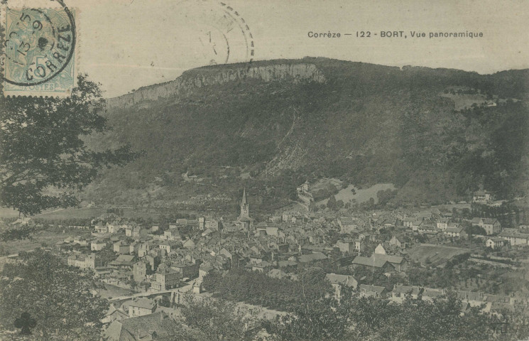 Bort-les-Orgues : "Corrèze - 122 - Bort, vue panoramique".