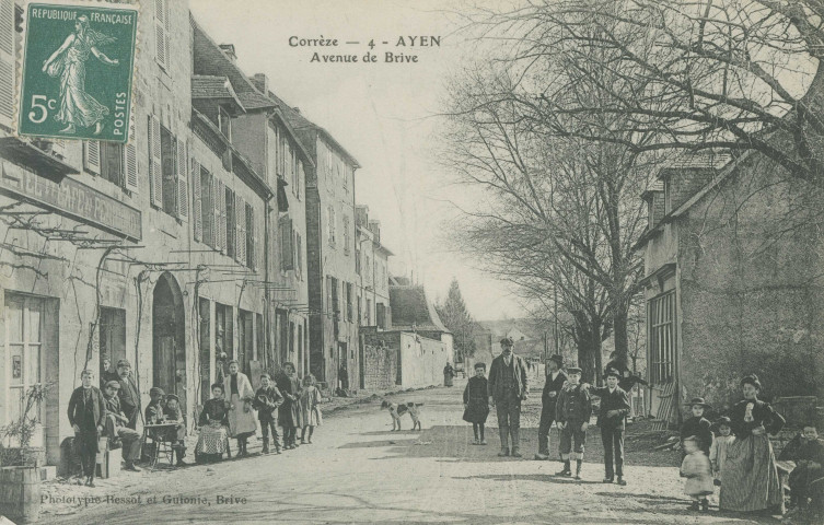Ayen : "Corrèze - 4 - Ayen - avenue de Brive".