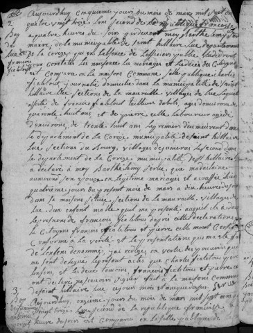 Naissances, mariages, décès (1793-1802)