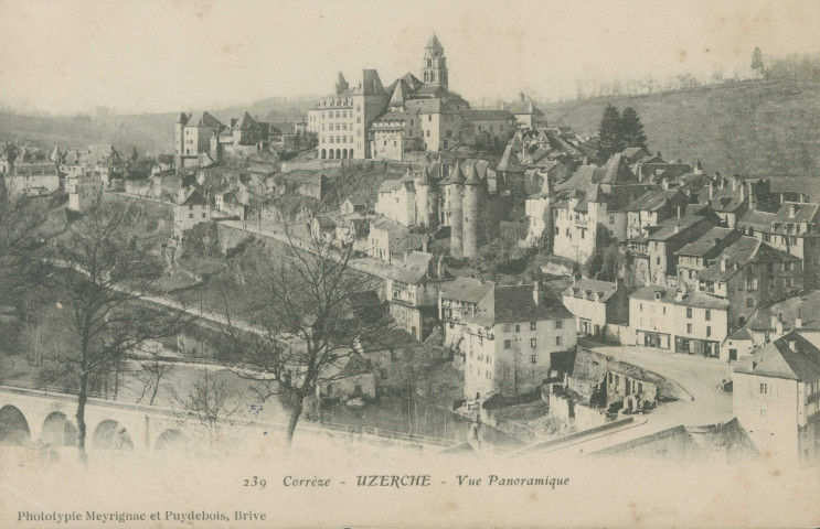 Uzerche : "239 Corrèze - Uzerche - Vue panoramique".