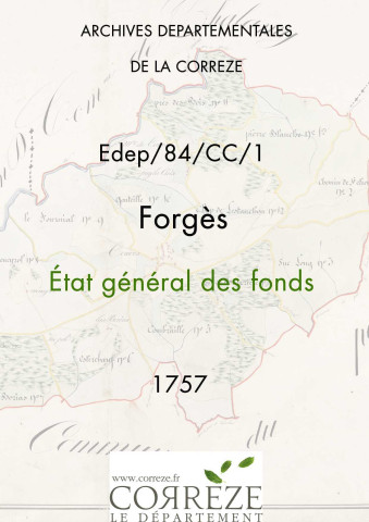État général des fonds. 1757
