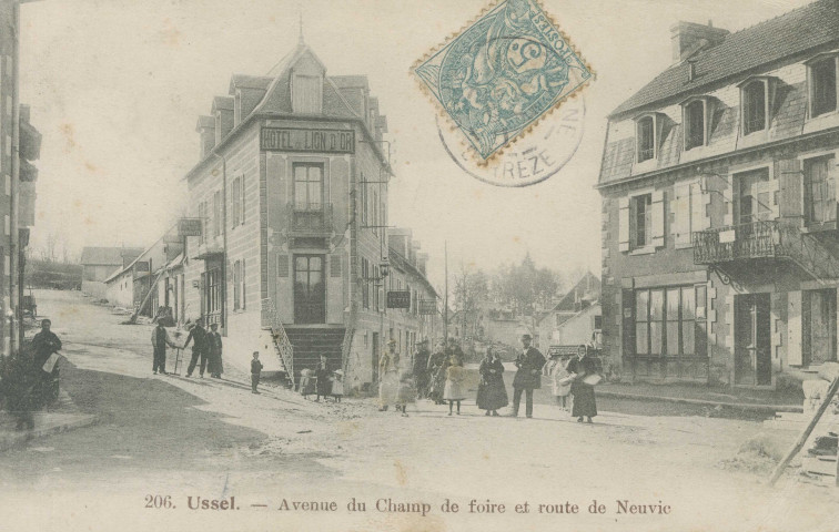 Ussel : "206. Ussel - Avenue du champ de foire et route de Neuvic".