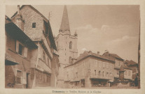 Donzenac : "Donzenac - Vieilles maisons et le clocher".
