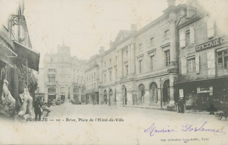 Brive-la-Gaillarde : "Corrèze - 20. Brive, Place de l'hôtel-de-ville".