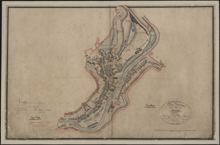 Tableau d'assemblage du plan géométrique de la ville