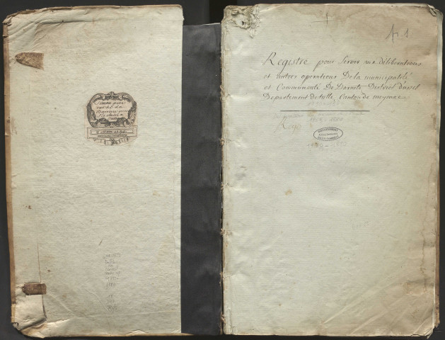 Délibérations du conseil municipal. 23 octobre 1791-15 octobre 1836