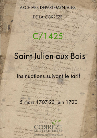 5 mars 1707-23 juin 1720