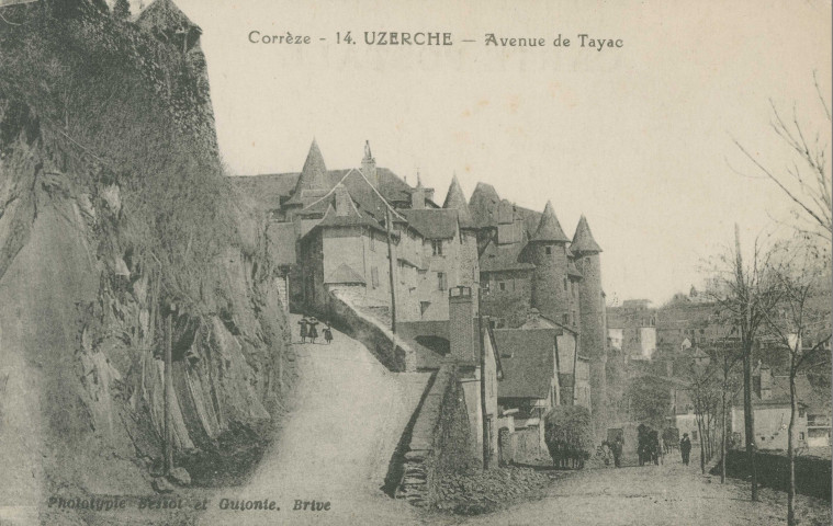 Uzerche : "Corrèze - 14 - Uzerche, avenue de Tayac".
