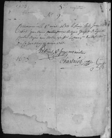 Baptêmes, mariages, sépultures (1673-1752)
