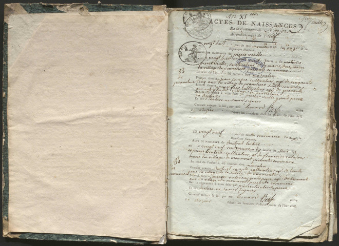 Naissances (1803-1823)