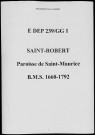 Baptêmes, mariages, sépultures (1660-1792)