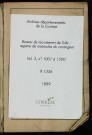 Classe 1889 : matricules 1001 à 1500.