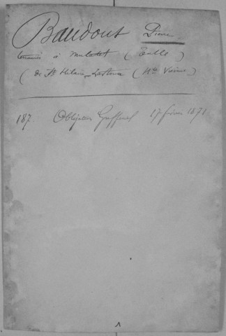 Répertoire alphabétique sur fiches : Baudout-Bernardon
