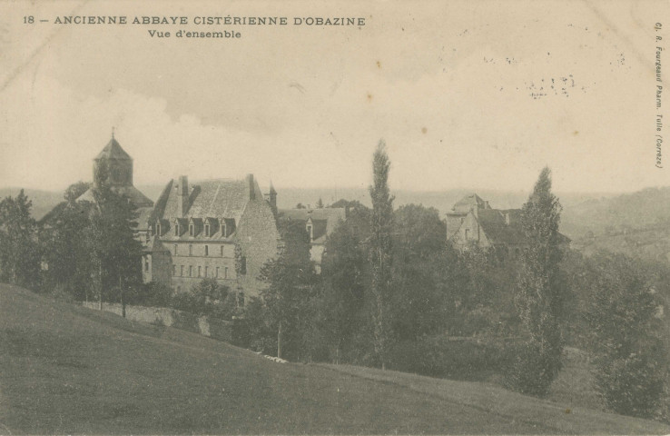 Aubazine : "18 - Ancienne abbaye cistérienne d'Obazine" - vue d'ensemble".