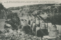 Roche-le-Peyroux : "90 Belles excursions en Limousin - Les gorges de la Diège - Les Chaumettes (Corrèze) - Barrage de l'usine hydro-électrique du Val Beneyte - Le canal de décharge et les vannes automatiques".