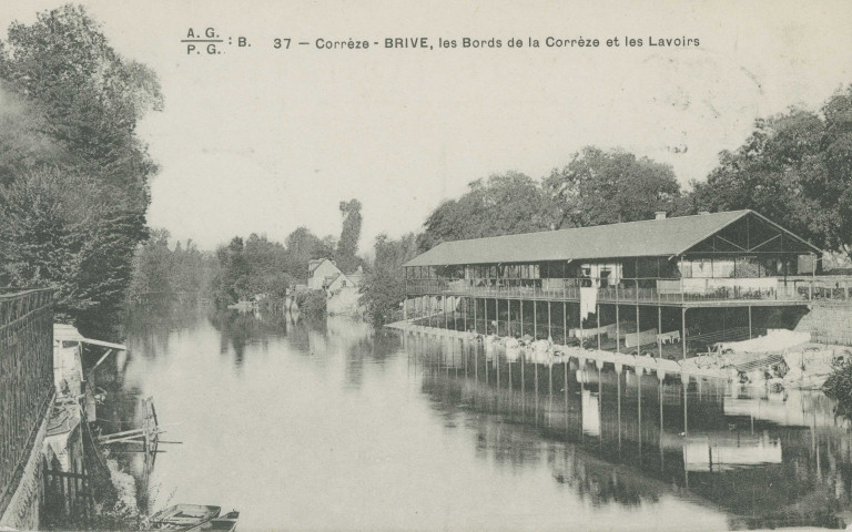 Brive-la-Gaillarde : "37 - Corrèze - Brive, les bords de la Corrèze et les lavoirs".