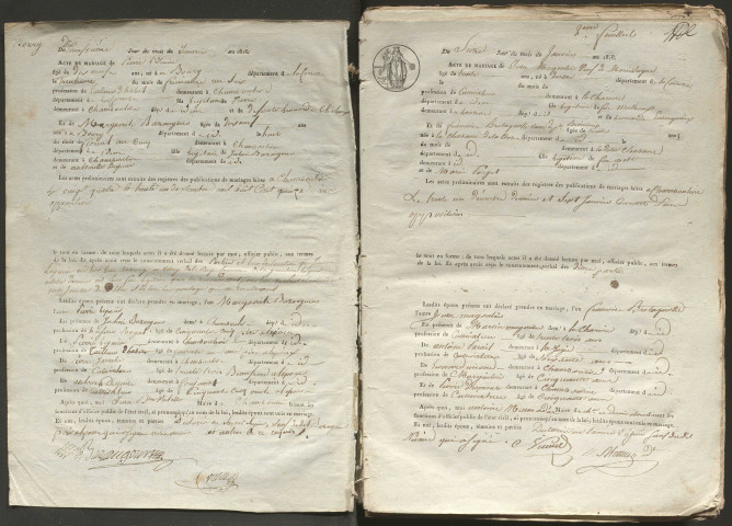 Mariages (1816-1832)