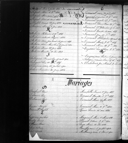 Tables décennales des décès (1883-1892)