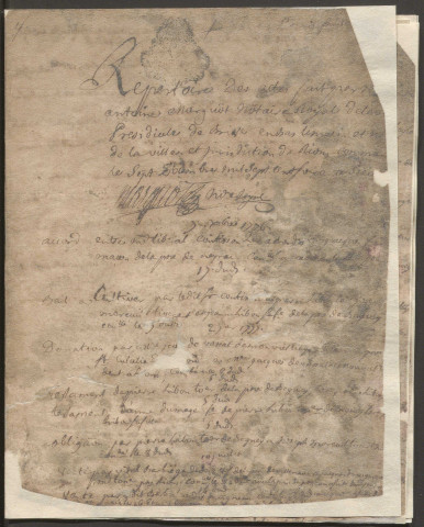 Répertoire chronologique : 7 décembre 1776-22 avril 1782