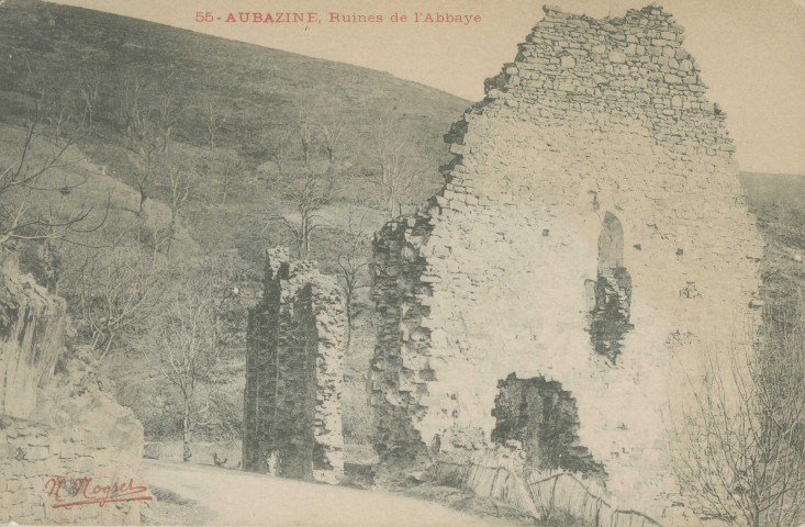 Aubazine : "55 - Aubazine - Ruines de l'abbaye".