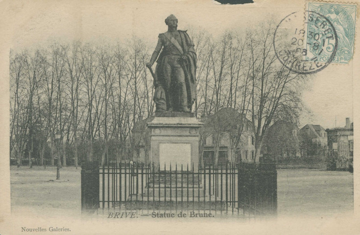 Brive-la-Gaillarde : "Brive.- Statue de Brune.".