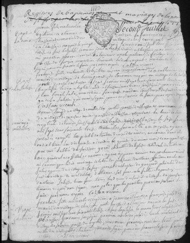 Baptêmes, mariages, sépultures (1773-1792)