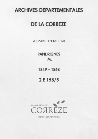 Mariages (1849-1868)