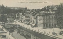 Tulle : "217 - Tulle - Quai de la République et pont du tribunal".