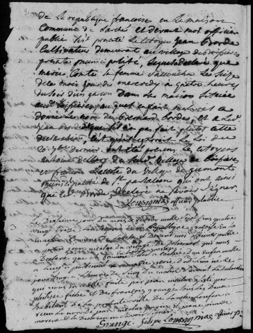 Naissances, mariages, décès (1793-1800)