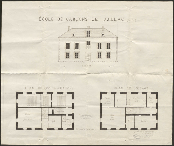 Ecole de garçons et construction du groupe scolaire de Sanas.